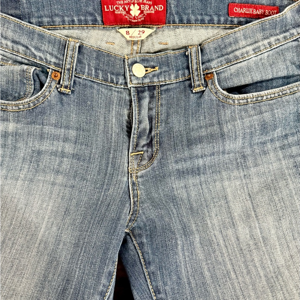 Lucky Brand Charlie Baby Boot Women's Blue Jeans 8/29.